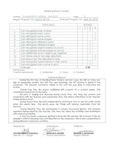 Ria's evaluation/progress report