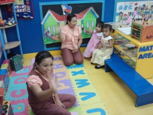 Prayer time before they say goodbye