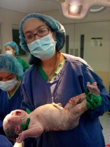 My beautiful OB carrying my handsome prince :)