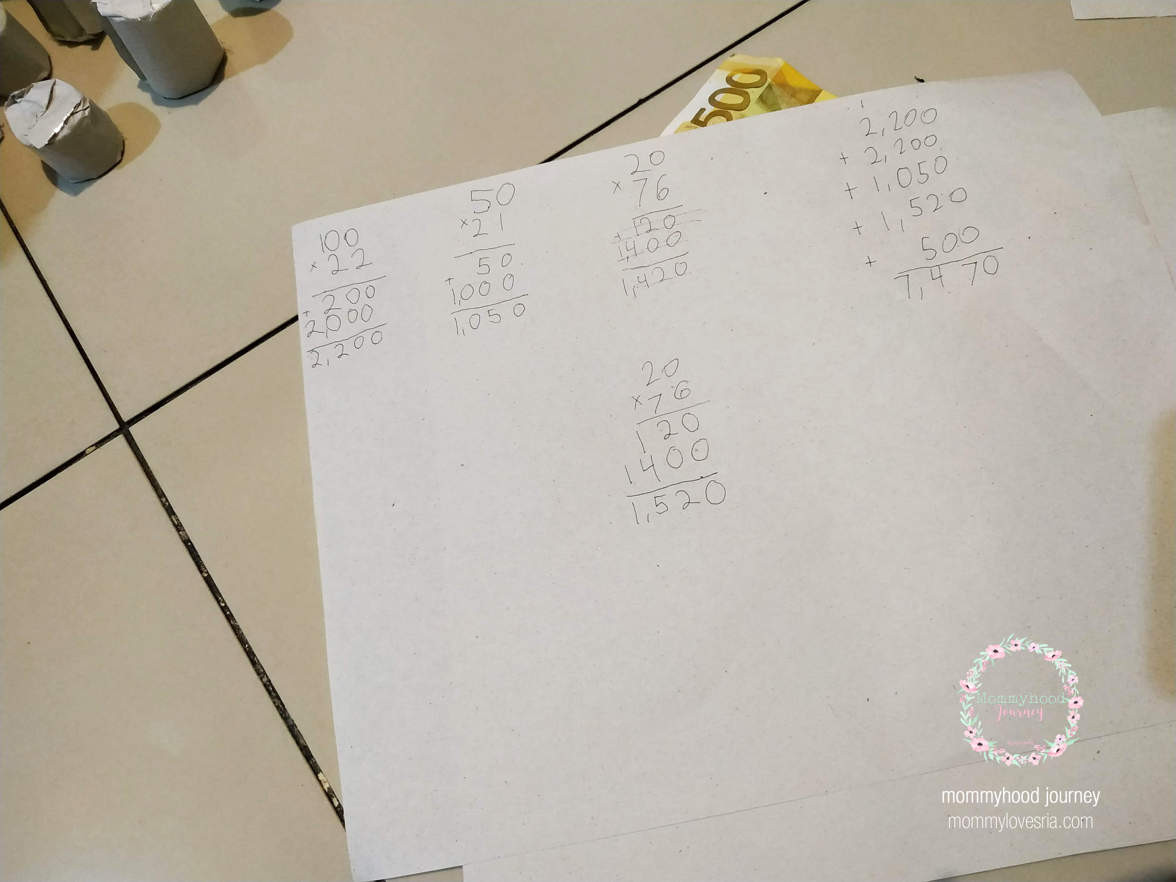 Muililication Math Using Paper #howWEhomeschool: Math – Mommyhood Journey