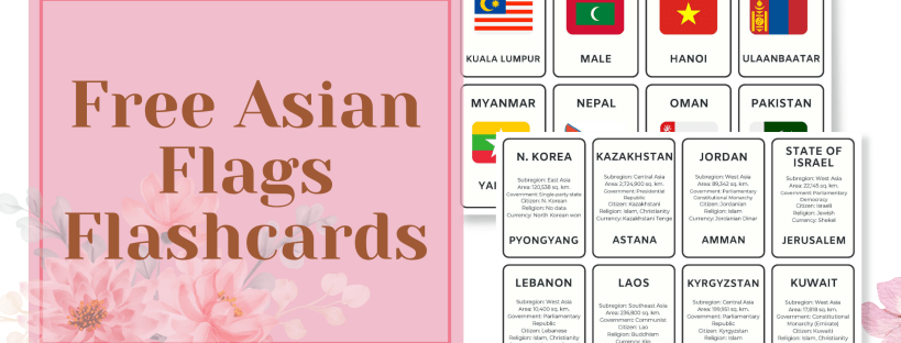 Mommyhood Journey Free Printable Asian Flags